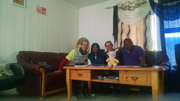 Group photo with Sudan family
