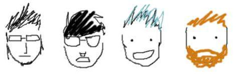 Monks faces drawing